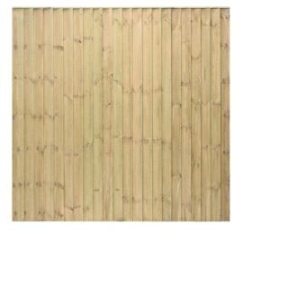 Standard Featheredge Fence Panel Green 1.5m