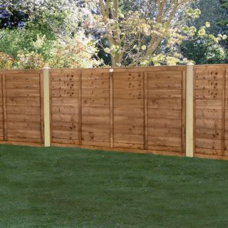 Forest Garden 6ft x 3ft (1.83m x 0.91m) Brown Pressure Treated Superlap Fence Panel