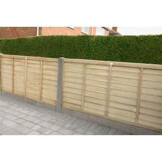 Forest Garden 6ft x 3ft (1.83m x 0.91m) Pressure Treated Green Superlap Fence Panel