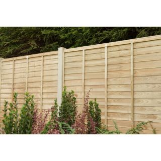 Forest Garden 6ft x 6ft (1.83m x 1.83m) Pressure Treated Green Superlap Fence Panel