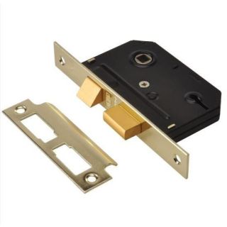 Union 3 lever Sashlock 2.5 Polished Brass