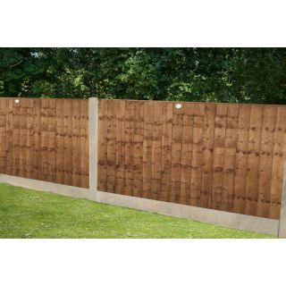 Forest Garden 6ft x 3ft (1.828m x 0.918m) Pressure Treated Brown Closeboard Fence Panel 