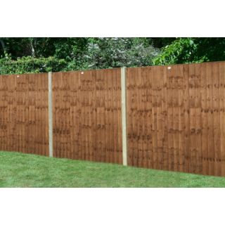 Forest Garden 6ft x 5ft (1.828m x 1.518m) Pressure Treated Brown Closeboard Fence Panel 