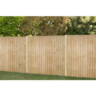 Forest Garden 6ft x 5ft (1.828m x 1.518m) Pressure Treated Green Closeboard Fence Panel 