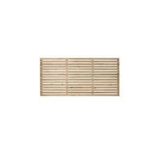 Forest Garden 1.8m x 0.9m Pressure Treated Contemporary Slatted Fence Panel