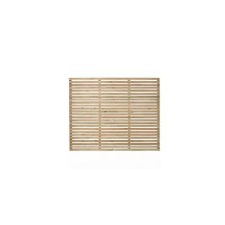 Forest Garden 1.8m x 1.5m Pressure Treated Contemporary Slatted Fence Panel