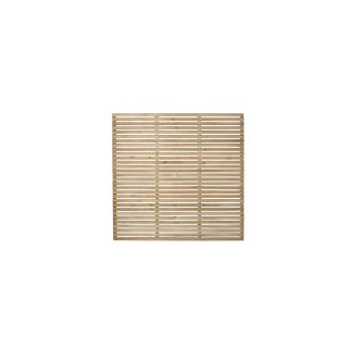 Forest Garden 1.8m x 1.8m Pressure Treated Contemporary Slatted Fence Panel