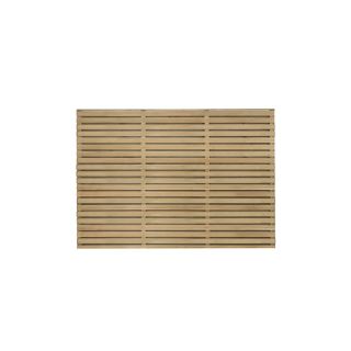 Forest Garden 1.8m x 1.2m Pressure Treated Contemporary Double Slatted Fence Panel 