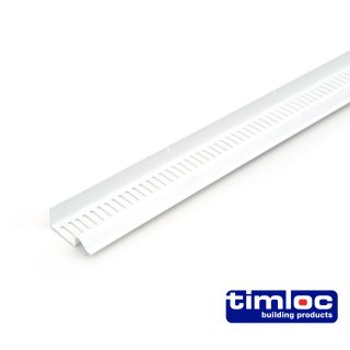 2.4m Plastic Soffit Vent Strip White 10,000mm2 airflow 1137W