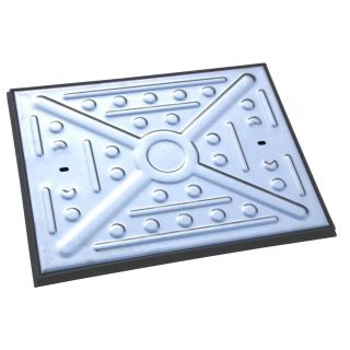 600x450mm 17 Tonne Pressed Galvanised Manhole Cover and Frame S/Top S/S Poly Frame