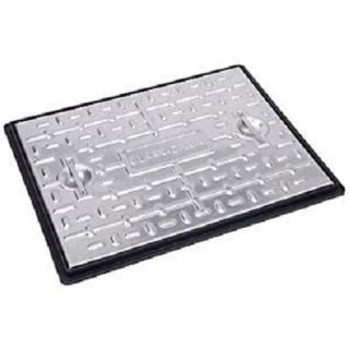600x450mm 10 Tonne Pressed Galvanised Manhole Cover and Frame S/Top S/S Poly Frame