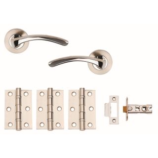 Arc Internal door pack Satin Nickel Plated/Polished Chrome Plated