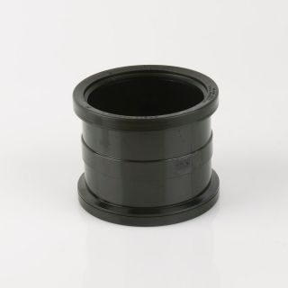 110mm Soil Double Socket Pipe Connector Black BS406