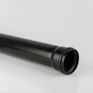 110mm Soil Single Socket Pipe Black 3m BS414B