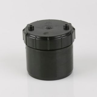 110mm Soil Screwed Access Plug Black BS431B