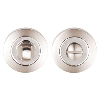 Bathroom Satin Nickel/Polished Chrome Turn & Release Set