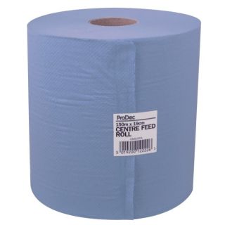 Blue Paper Roll Centre Feed 190mm x 150m