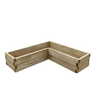 Forest Garden Caledonian Corner Raised Bed - 130 x 130cm  