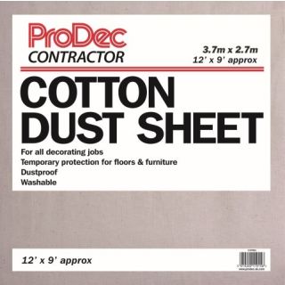 Contractor Cotton Twill Dust Sheet 3.6m x 2.7m (12'x9')