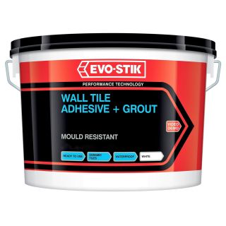 Evo-Stik Mould Resistant Wall Tile Adhesive & Grout White (D2TE) Economy