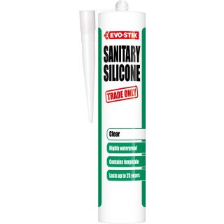 Evo-Stik Sanitary Silicone Sealant Clear 290ml C20