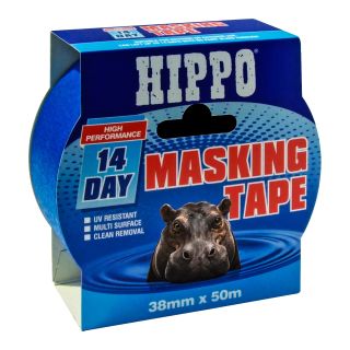 Hippo 14-Day Masking Tape 38mm x 50m Blue