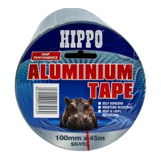 Hippo Aluminium Tape 100mm x 45m Silver