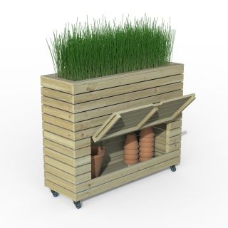 Linear Planter - Tall with Wheels