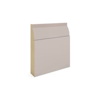 Primed MDF Ovolo Skirting board 18x144mm x 4.4m
