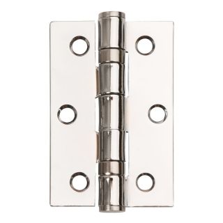 Polished Chrome Plated Ball Beaing butt Hinges 76mm x 50mm