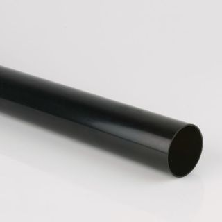 Round Rainwater 68mm Downpipe 2.5m Black BM-BR201
