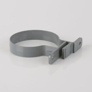 Soil Double Fix Pipe and Socket Bracket Grey 110mm BS407