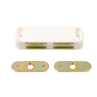 Twin Magnetic Catch White pack of 2