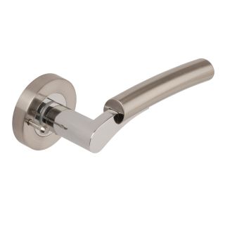 Ultimo Lever door pack Satin Nickel/Polished Chrome Plate