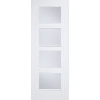 White Vancouver Glazed 4L Internal Door 686x1981mm